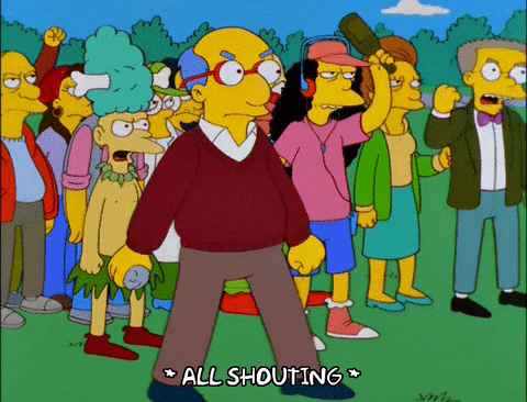 Riot mob from The Simpsons