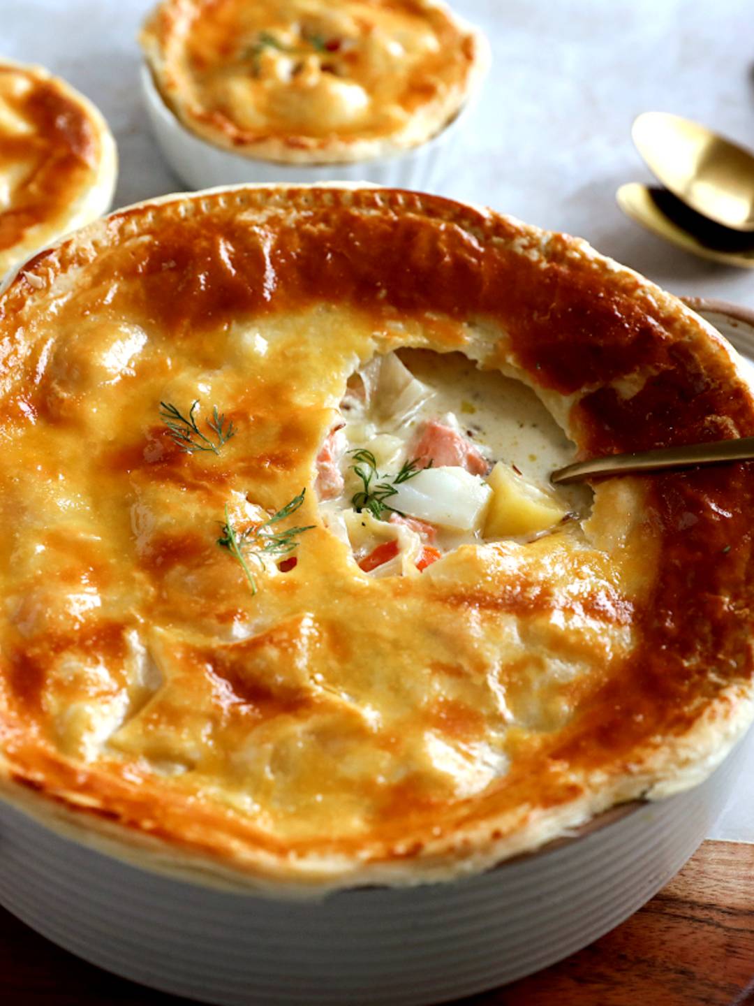 Puff Pastry Topped Fish Pie