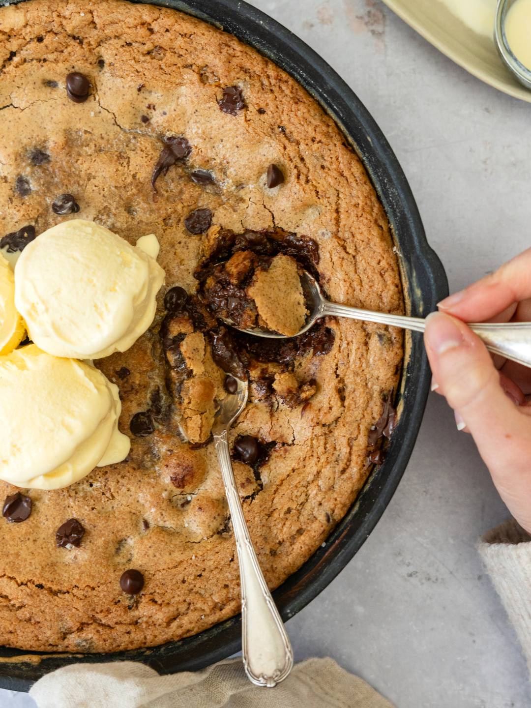 Chocolate Chip Skillet Cookie