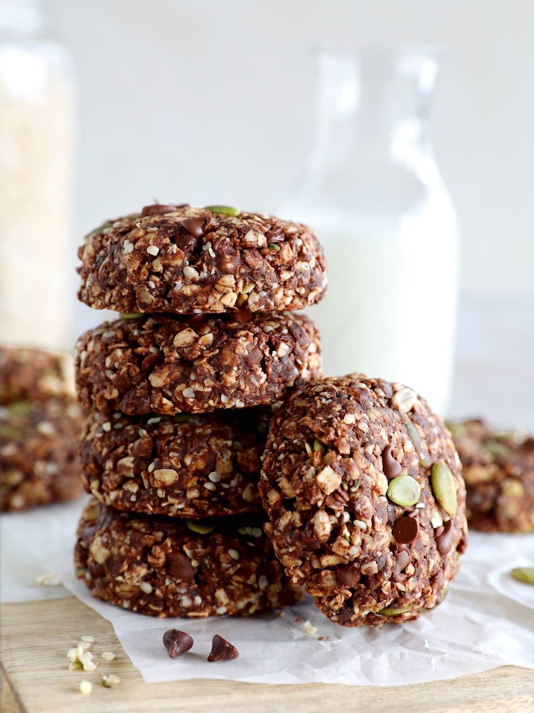 Cookies healthy avoine et chocolat