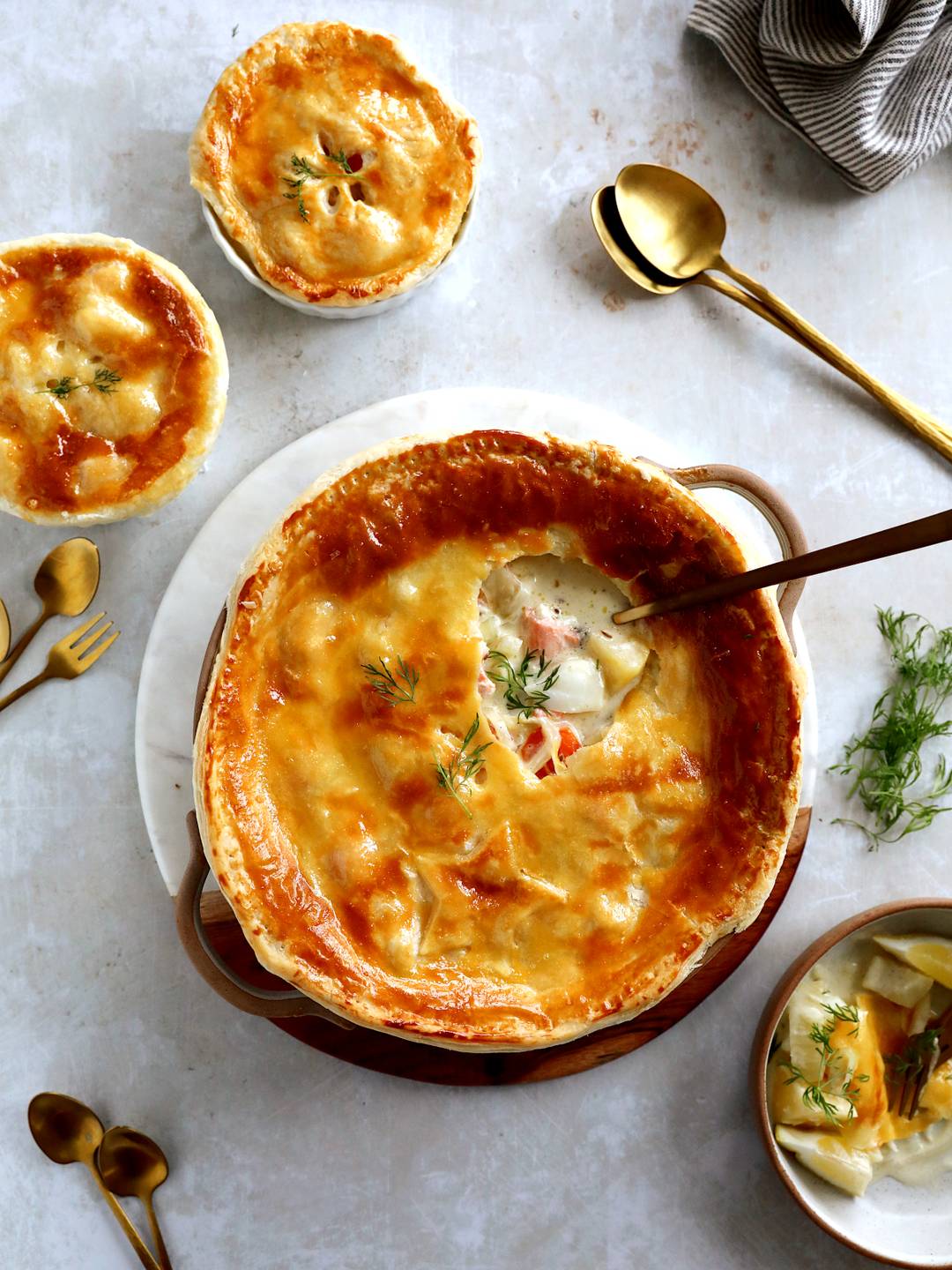 Puff Pastry Topped Fish Pie