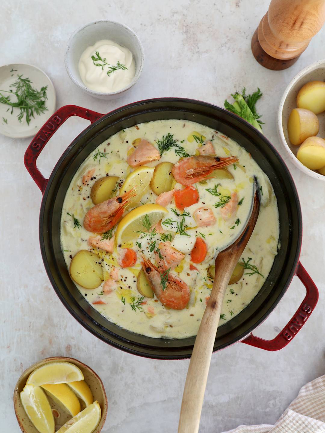 Soupe de poisson suédoise (Fisksoppa)