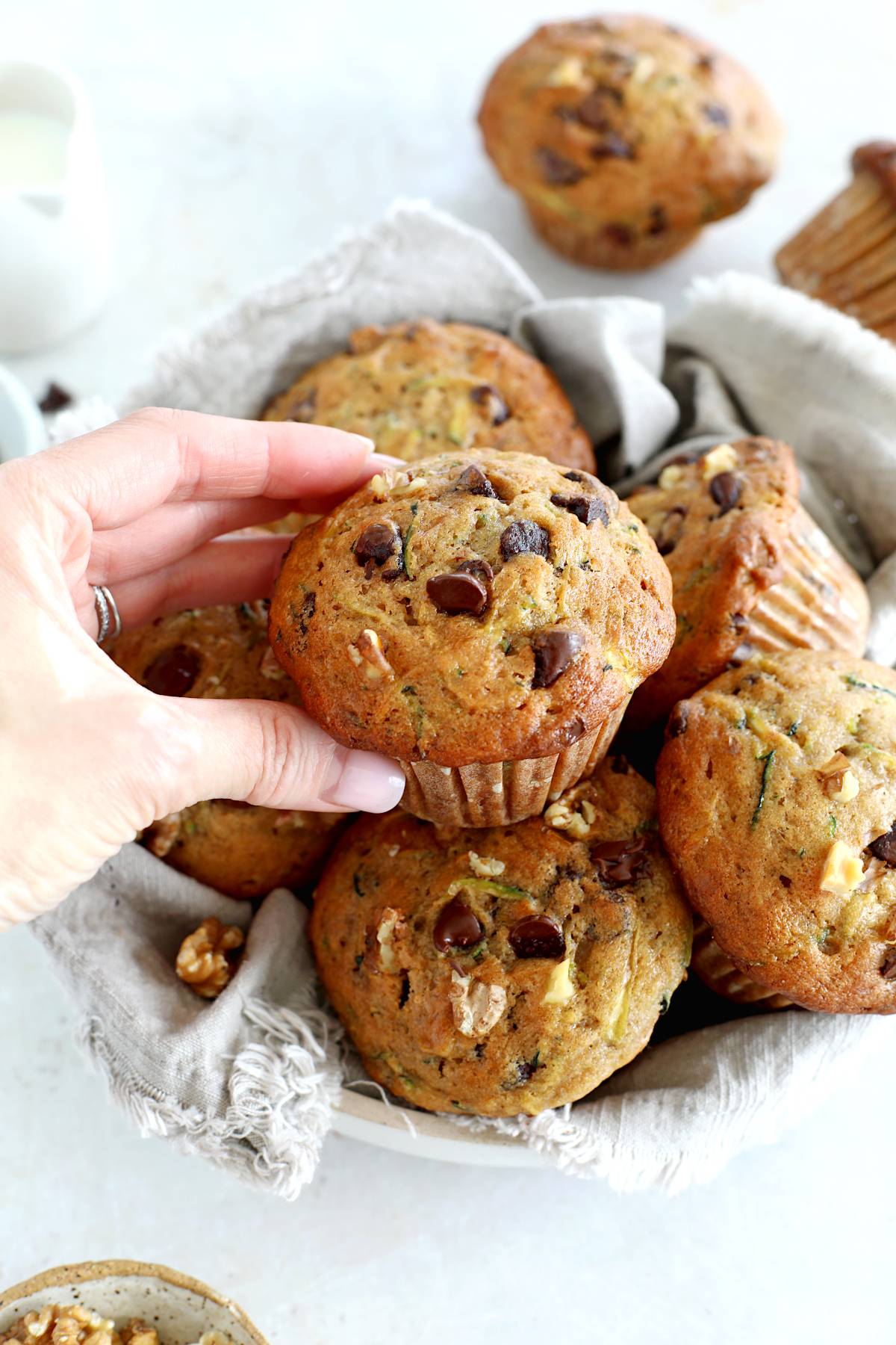 Muffins aux courgettes et pépites de chocolat