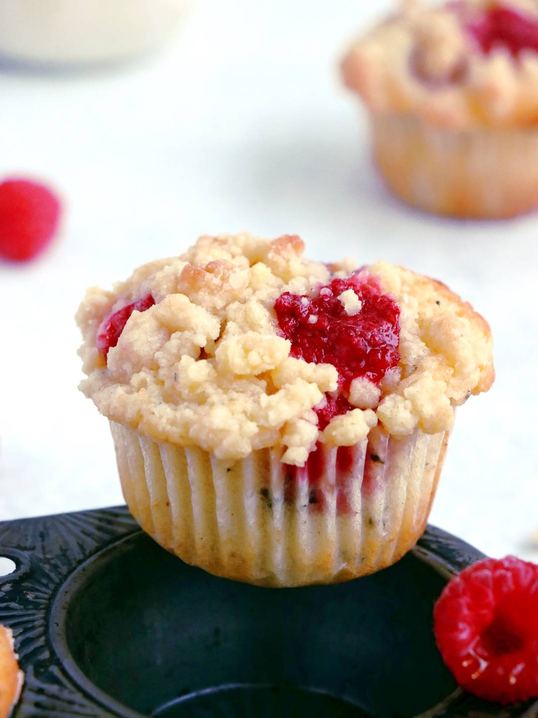 Muffins framboises et cardamome