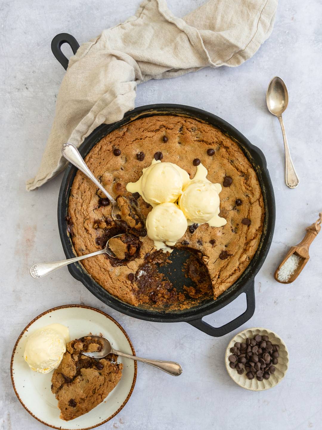 Chocolate Chip Skillet Cookie