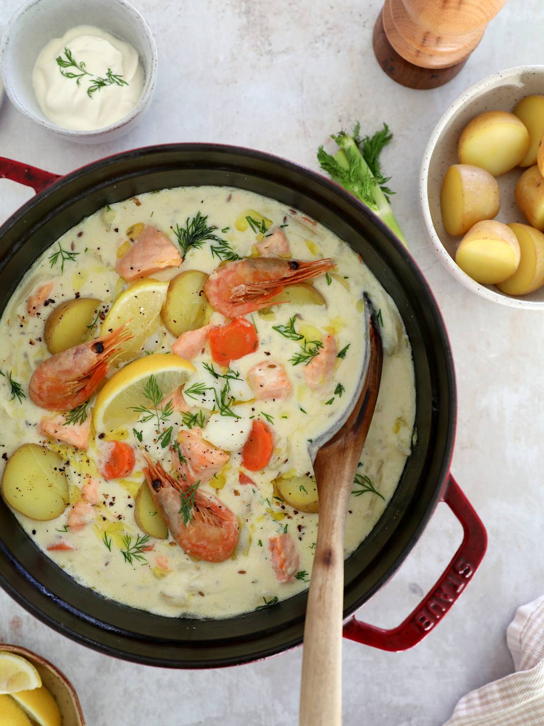 Soupe de poisson suédoise (Fisksoppa)