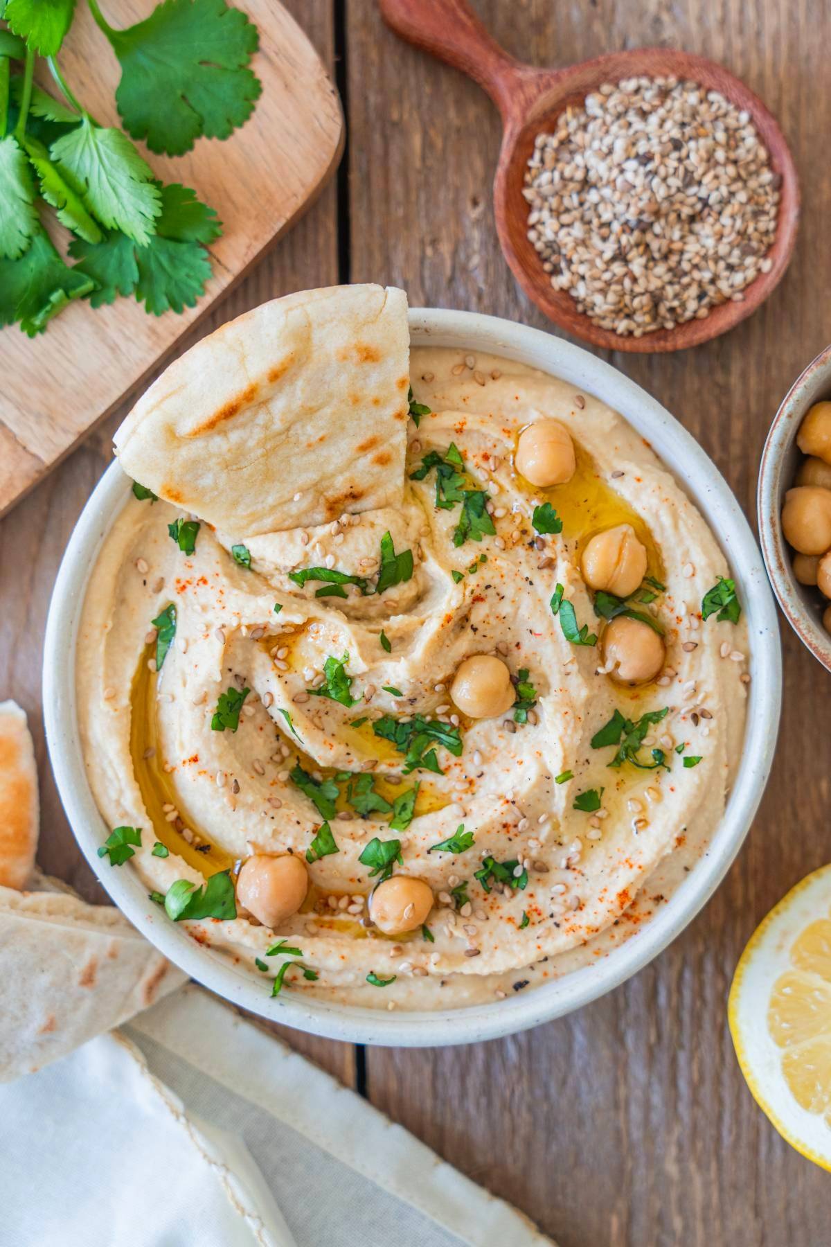 Dips et houmous maison pour l'apéro