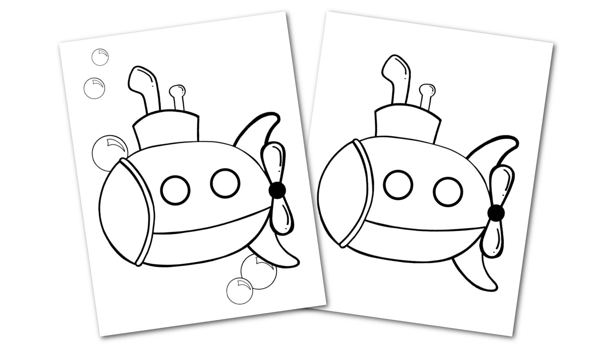 Free Printable Submarine Coloring Page Simple Mom Project