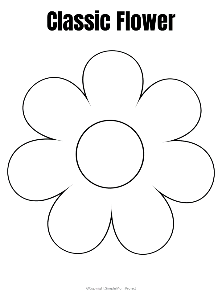 Free Printable Flower Template Simple Mom Project