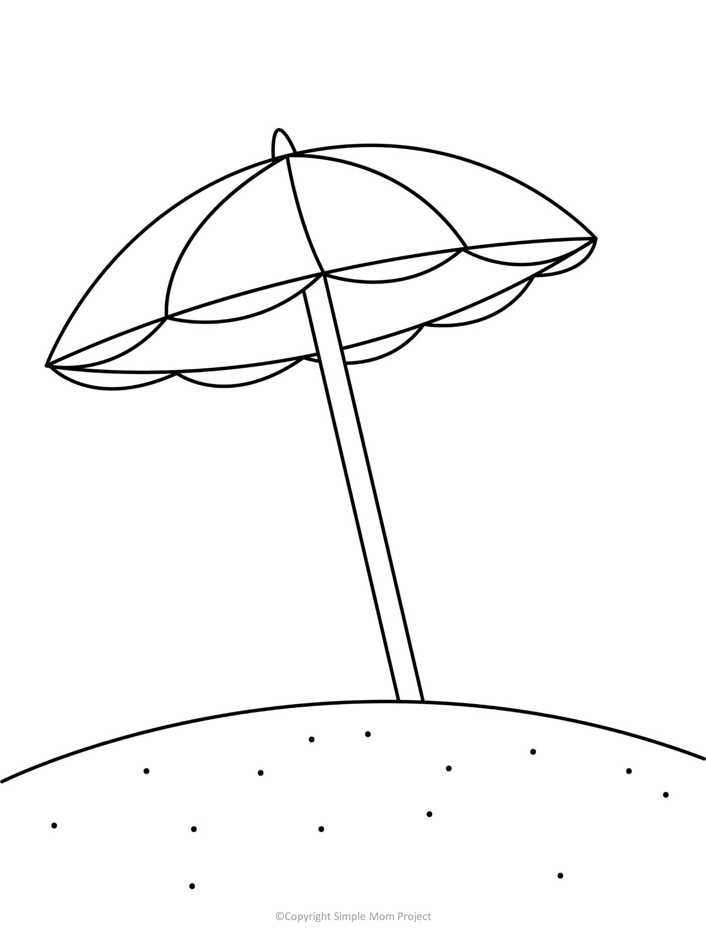 Free Printable Beach Umbrella Template Simple Mom Project