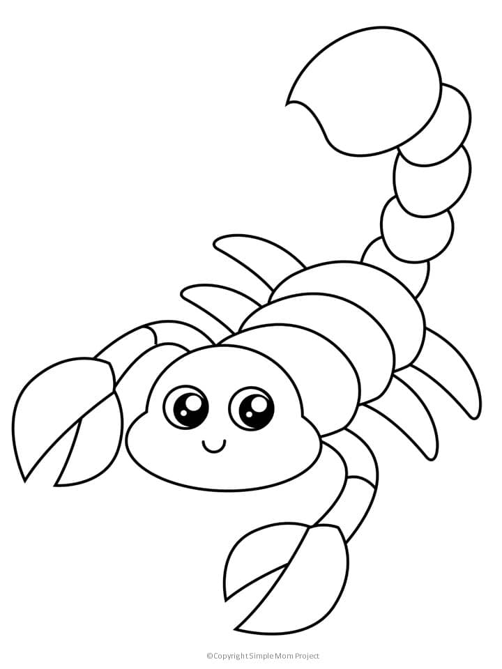 Free Printable Scorpion Template – Simple Mom Project