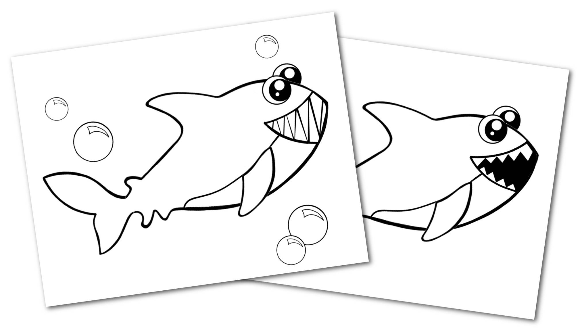 Free Printable Shark Coloring Page Simple Mom Project