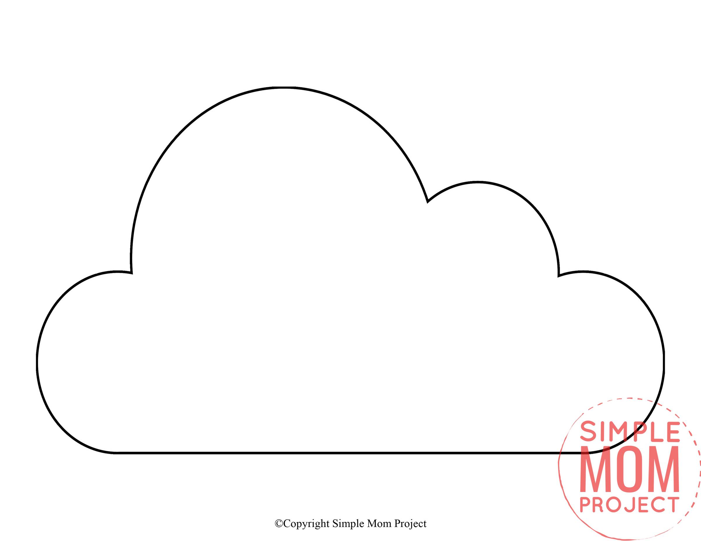 Free Printable Cloud Template Simple Mom Project