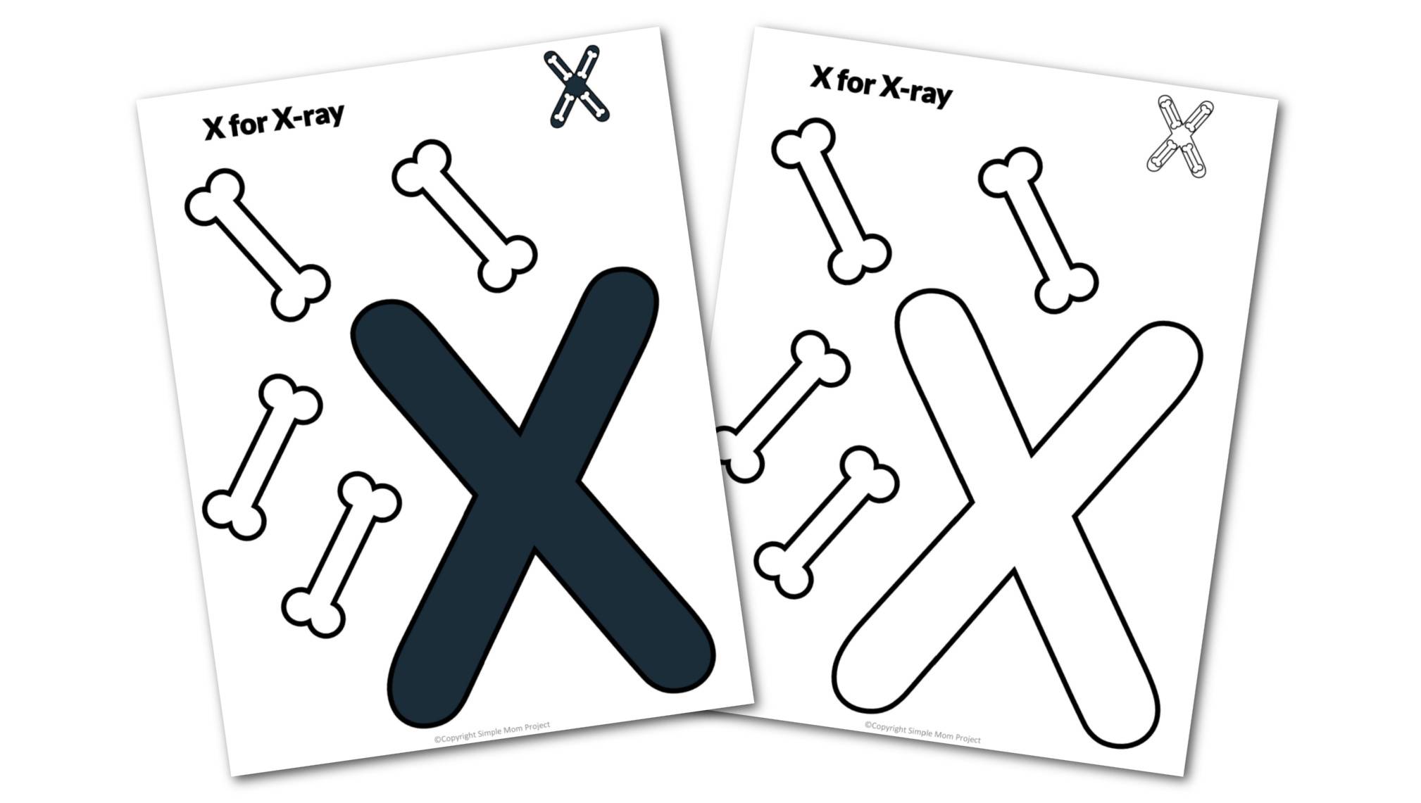 Free Printable Letter X Craft Template – Simple Mom Project