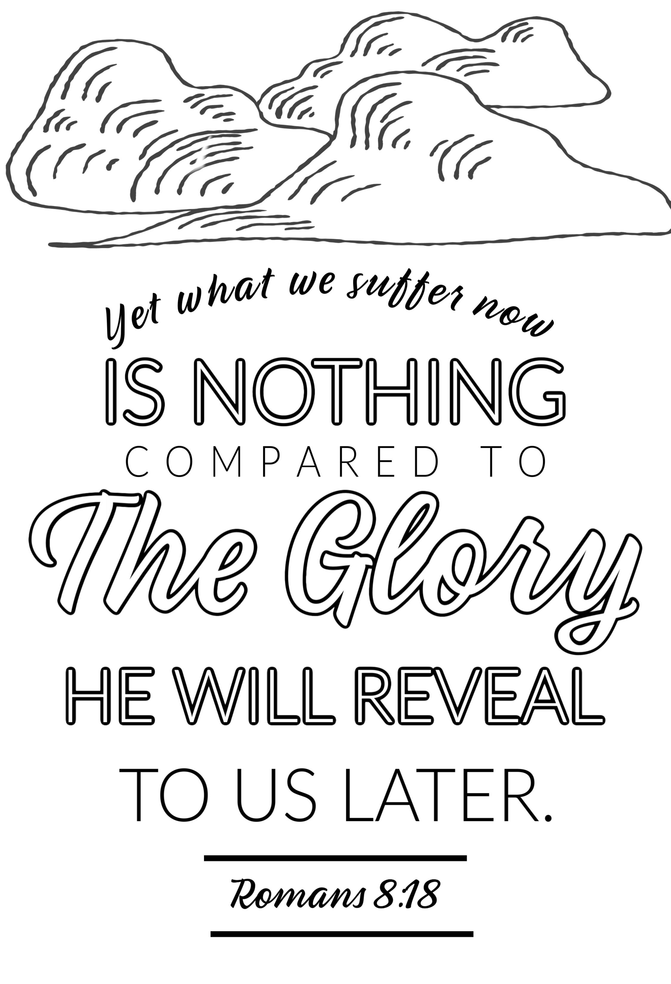 Free Printable Romans 24:124 Bible Verse Coloring Page