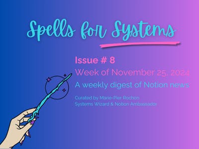 A hand waving a wand towards the text that describes this week's issue and date.