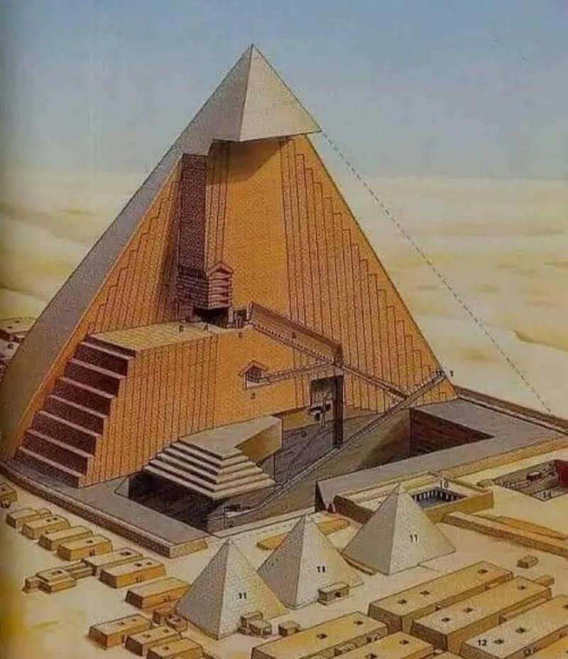 cartoon-style image of Pyramid of Giza