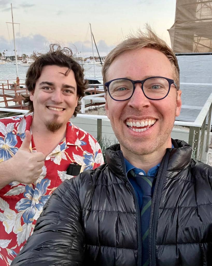 Palmer Luckey at the left and me on the right