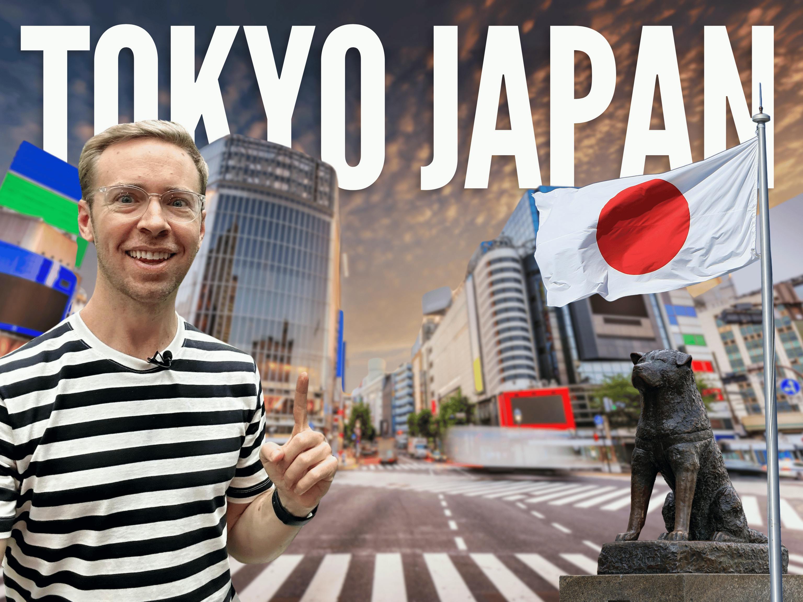 Header text: Tokyo Japan with a background photo of Shibuya Crossing and a headshot of Nick Gray