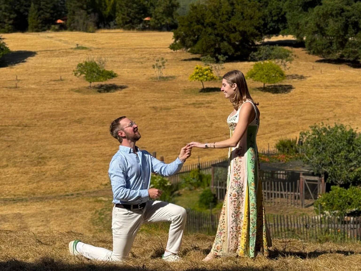 me proposing on one knee