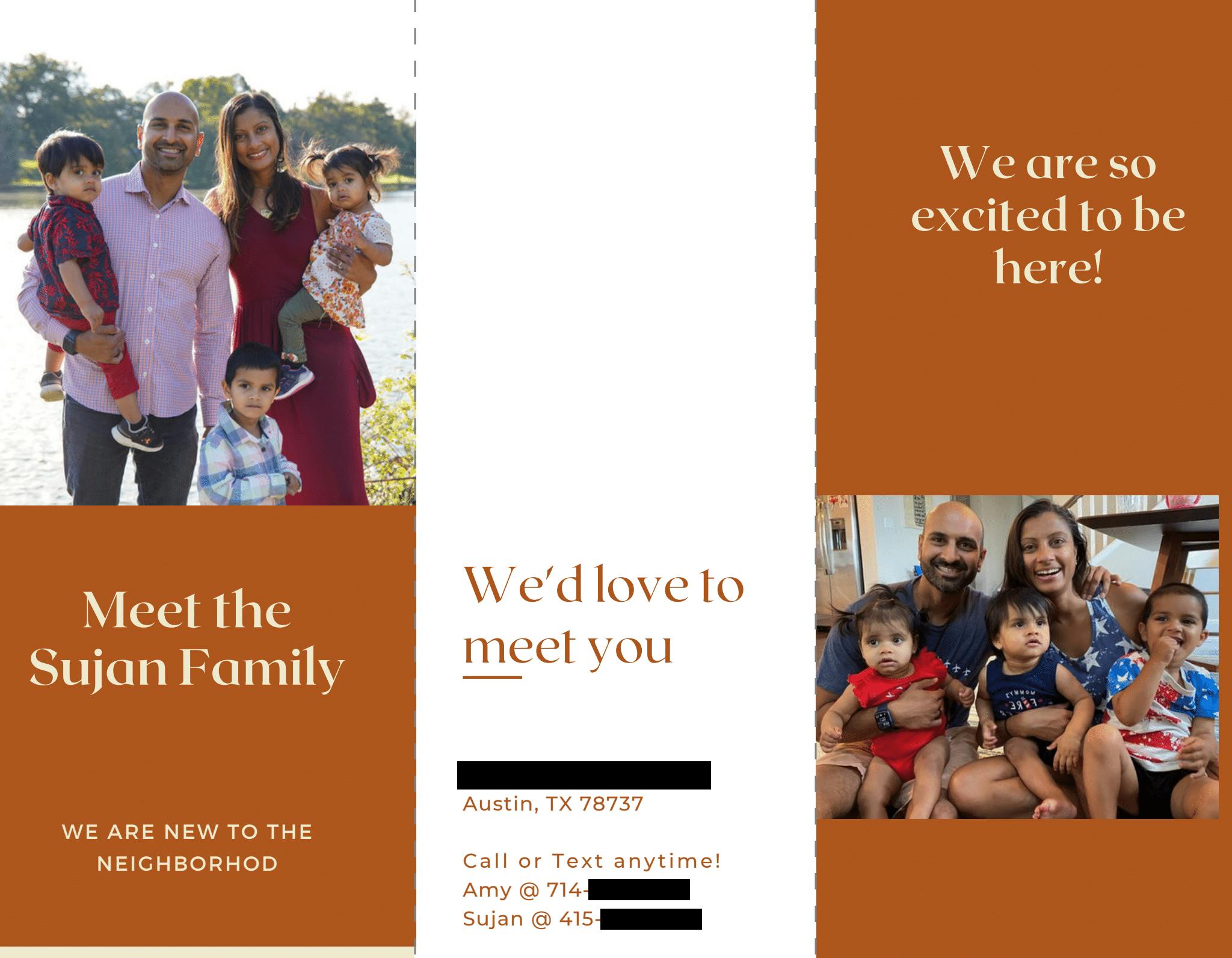 image of a pamphlet with 3 kids and 2 parents