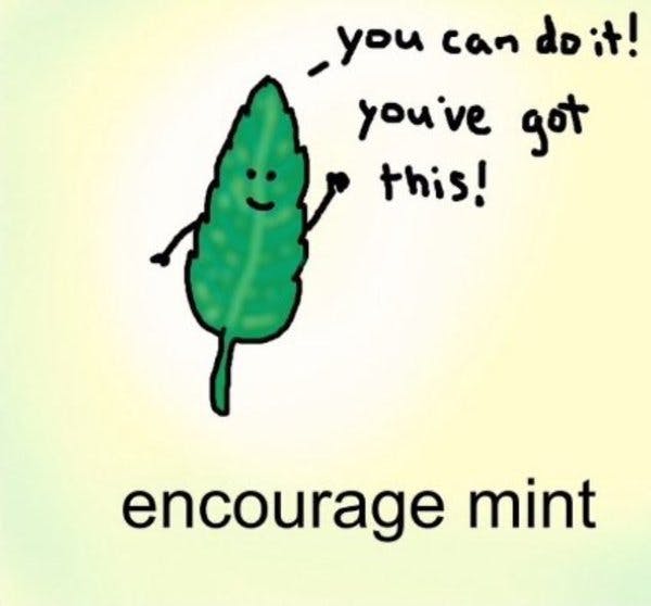 you can do it encourage mint illustration on a yellow gradient background