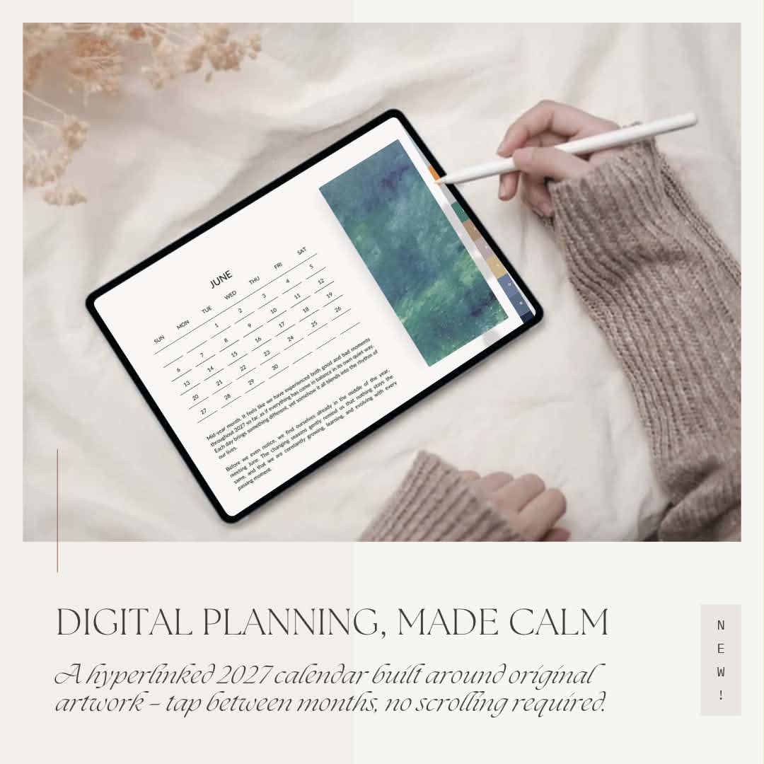 2027 Digital Calendar - Intuitive Art Edition (GoodNotes & Notability) 