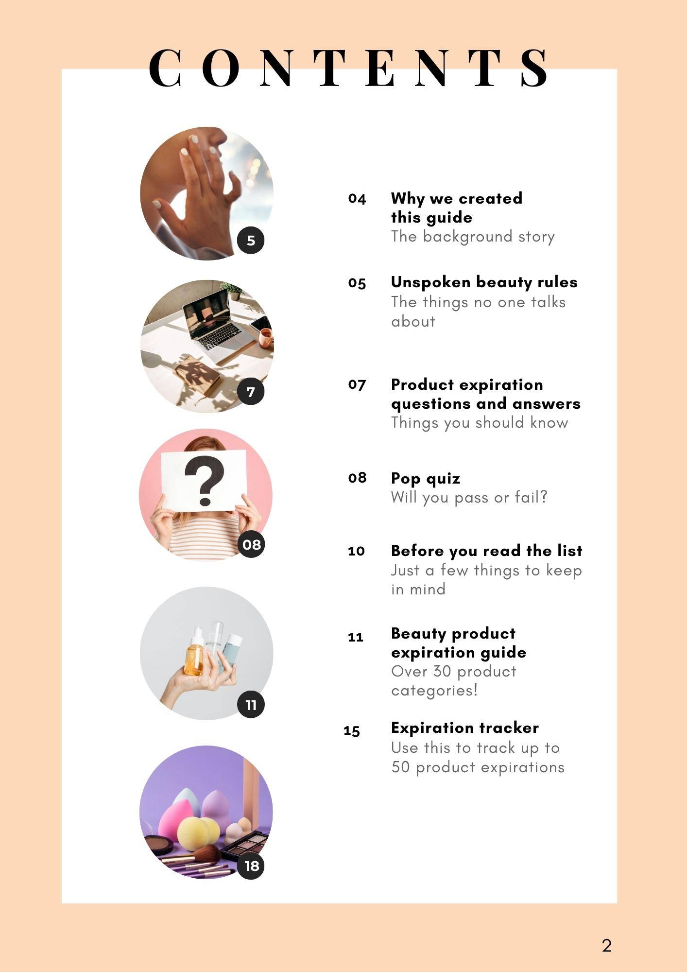 Beauty Product Expiration Guide Landing Page