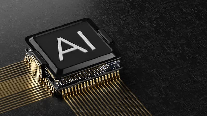 A computer chip with the letter ia printed on it