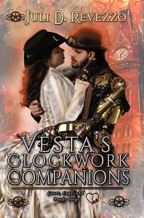 Cover art for Vesta's Clockwork Companions by Juli D. Revezzo