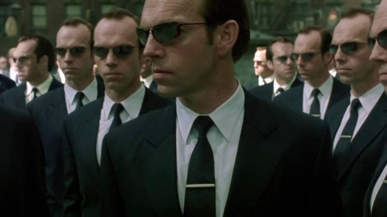 "Agent' from The Matrix series portrayed by Hugo Weaving