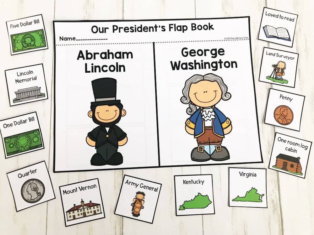 President's Day Mini Books and Sorting Activity