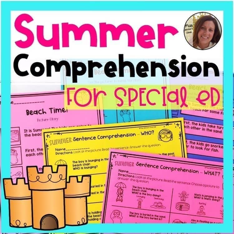 Summer Comprehension for Special Ed - WH Questions