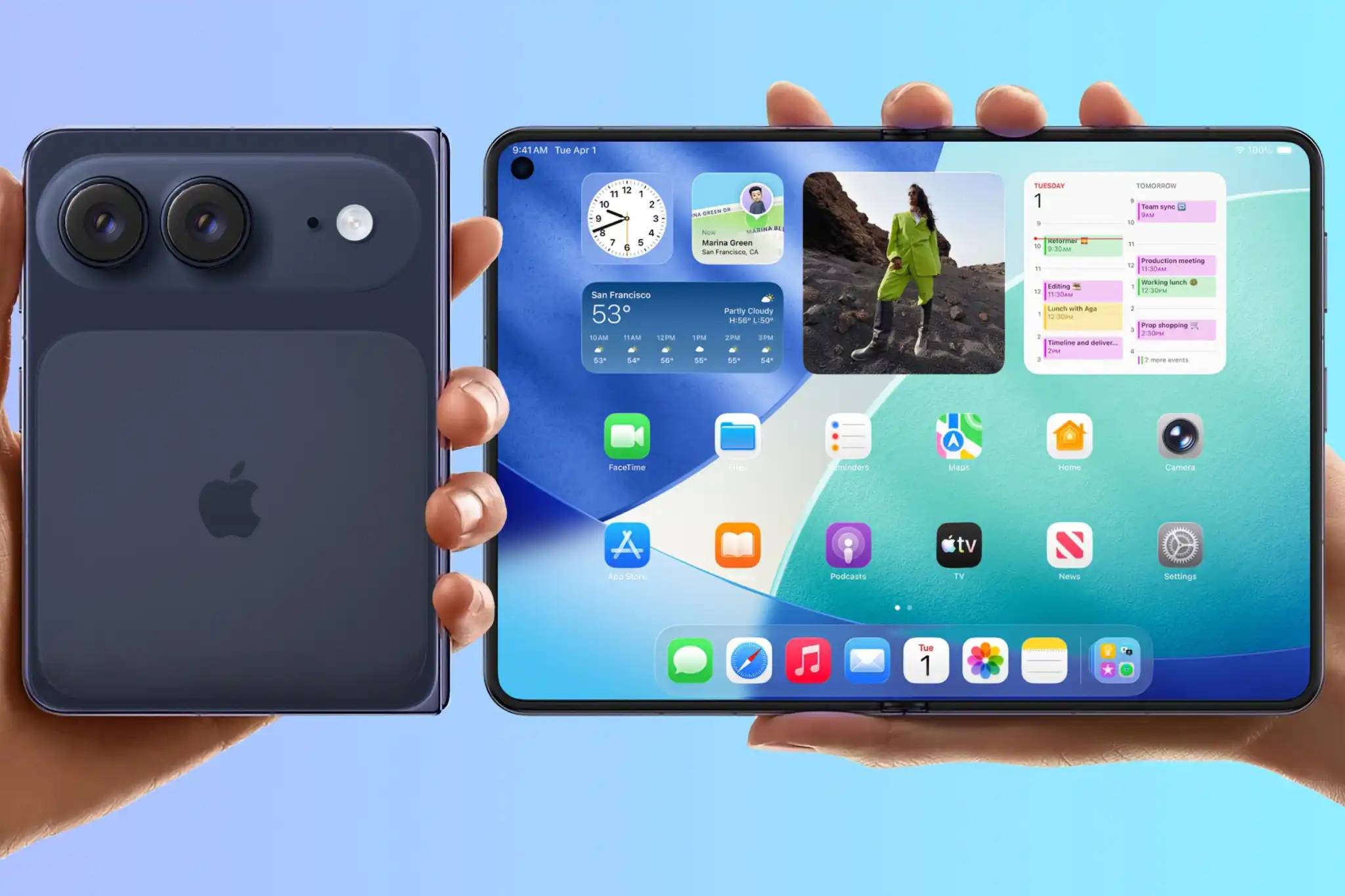 Das ausklappbare iPhone Ultra (Illustration)