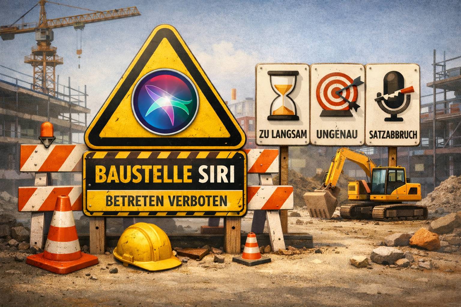 Bild von der "Baustelle Siri" (KI-generiert)
