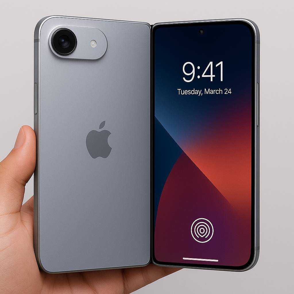 KI-generiertes Bild eines faltbaren iPhones