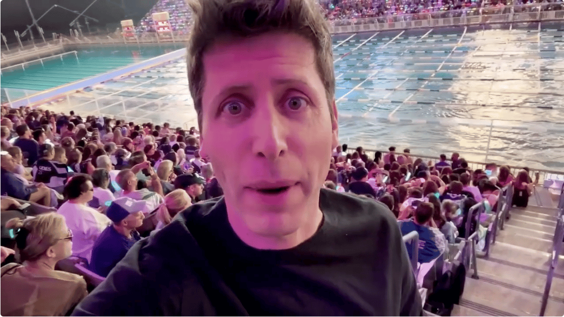 Ein virtuell erstellter Sam Altman 