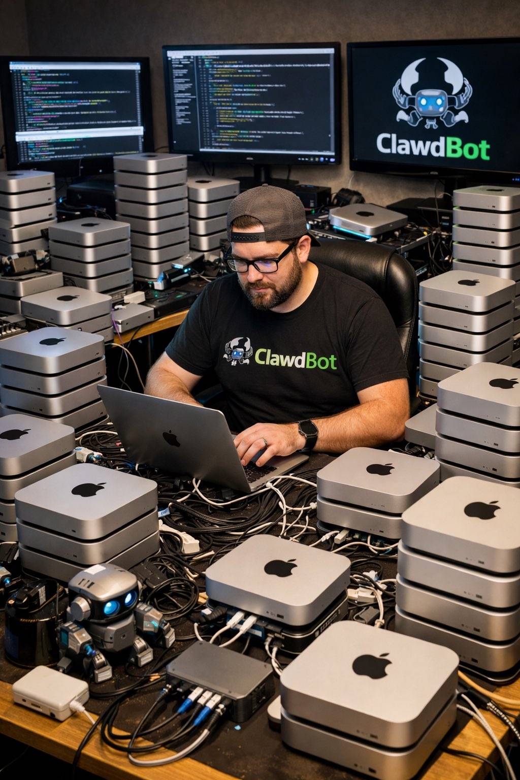 KI-Meme über die springhaft gestiegene Nachfrage nach Mac Minis wegen OpenClaw/ClawdBot