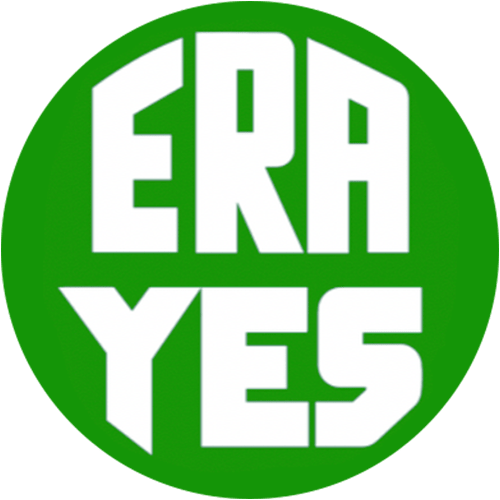 A green circle with white letters reading "ERA YES"