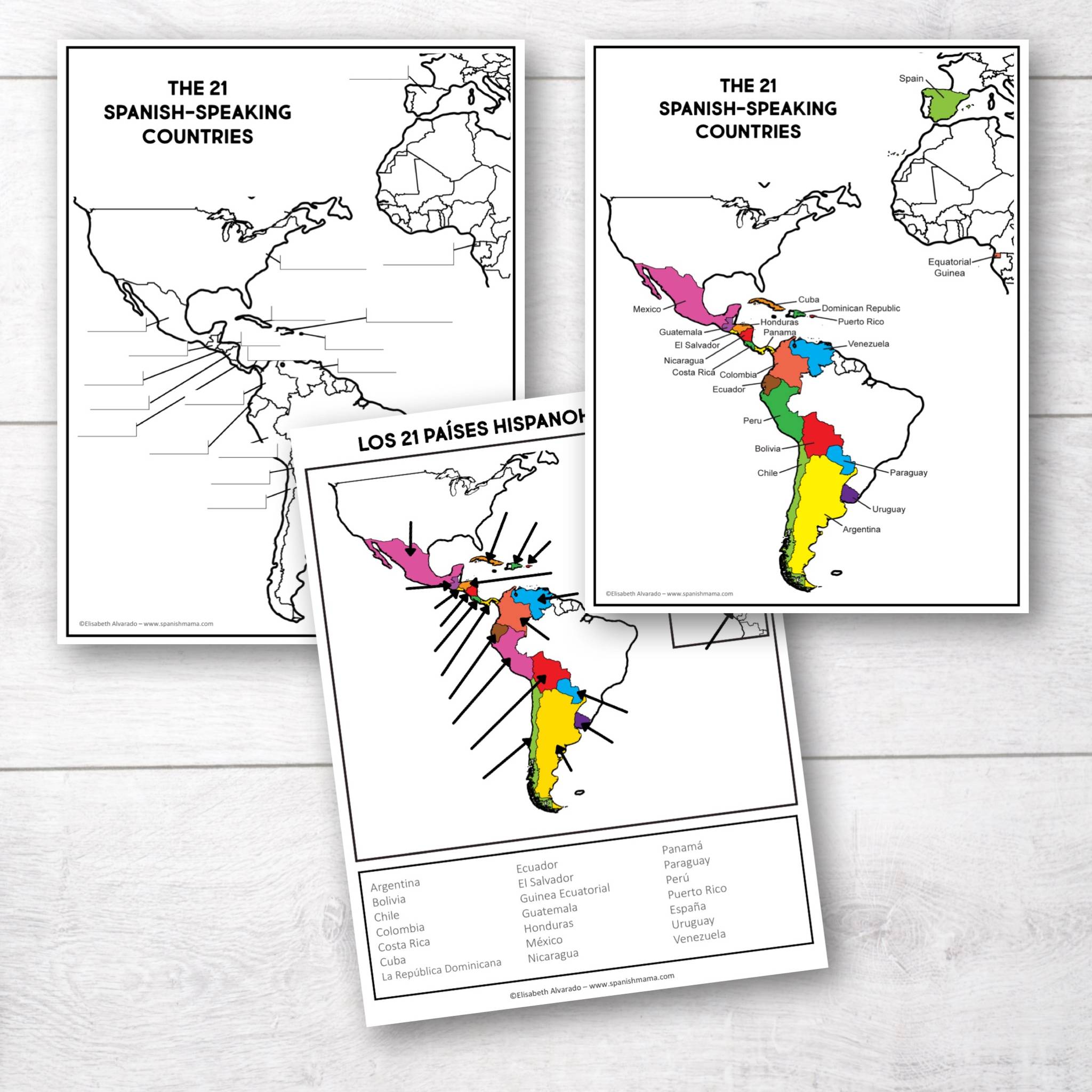 Mapa Del Mundo, World Map in Spanish