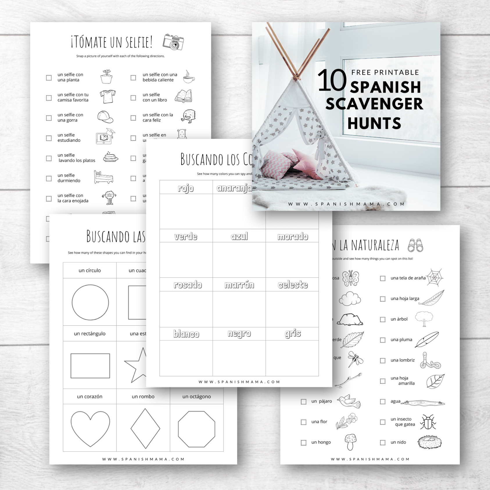 Spanish Scavenger Hunts (with Free Printable Checklists)