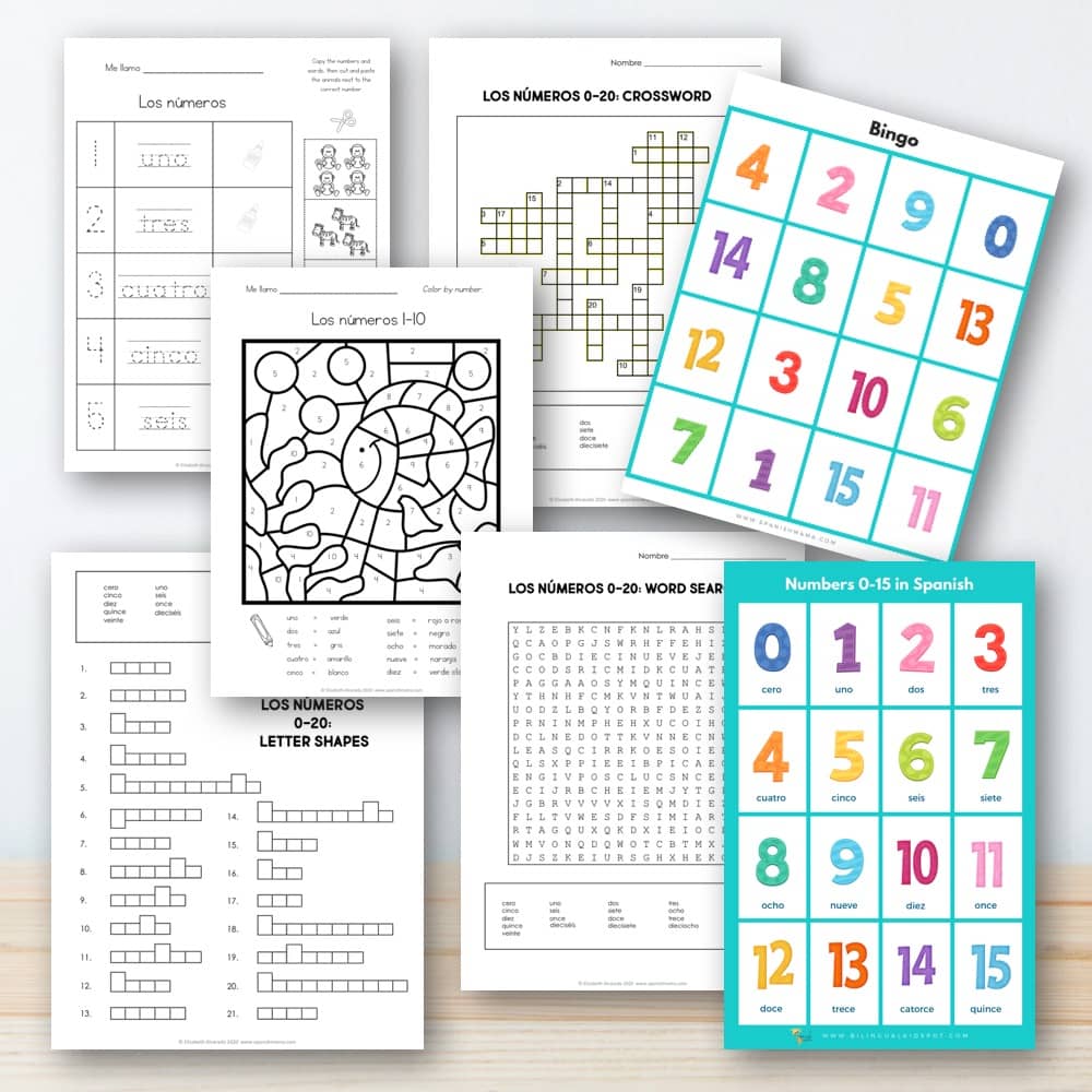 Numbers in Spanish 1-100 | Números 0-100 worksheets and reading  comprehension