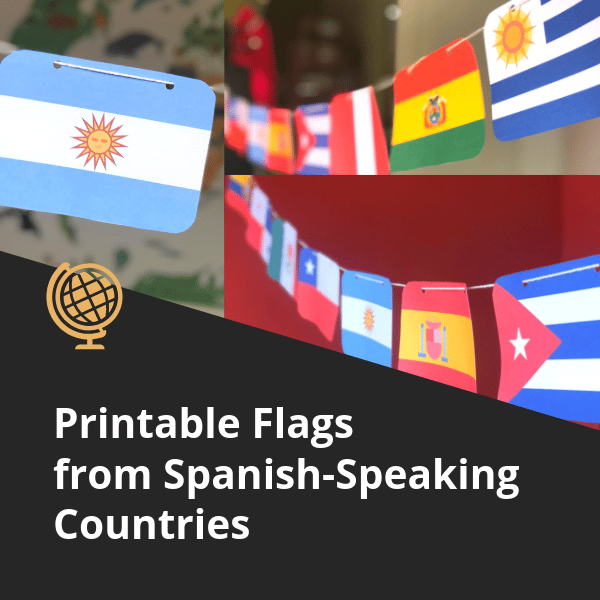 spanish speaking countries flags collage