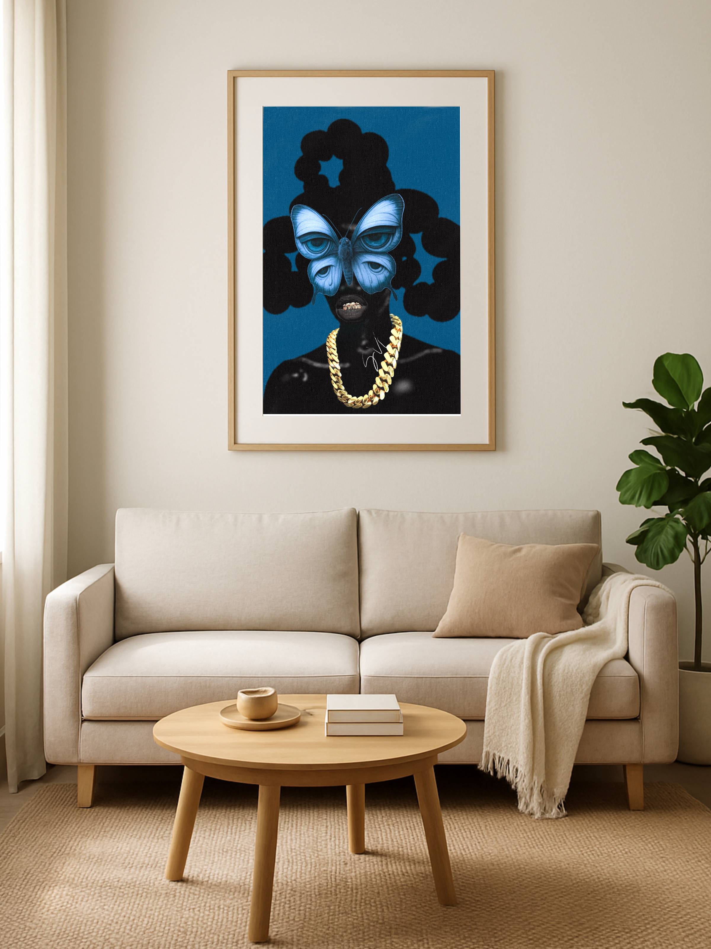 Beautiful in Blue Digital Art 