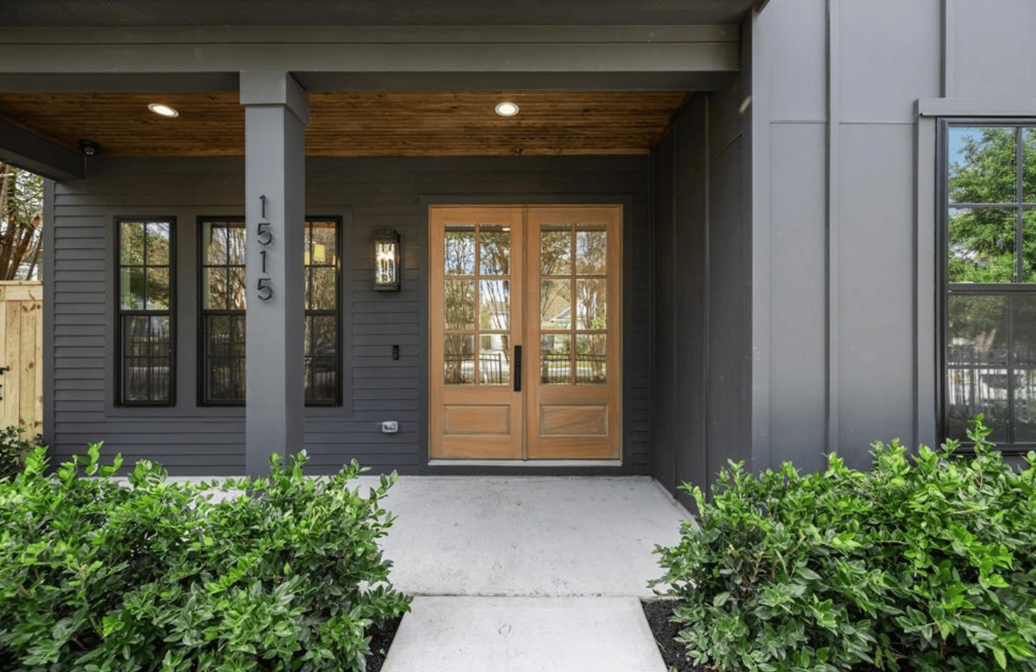 Front door of the new construction project we financed