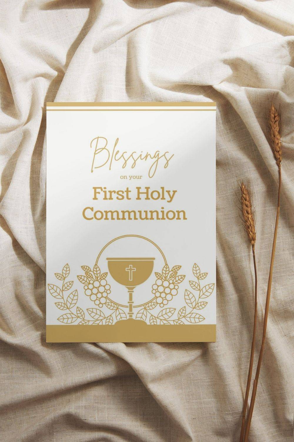 a free printable first communion card