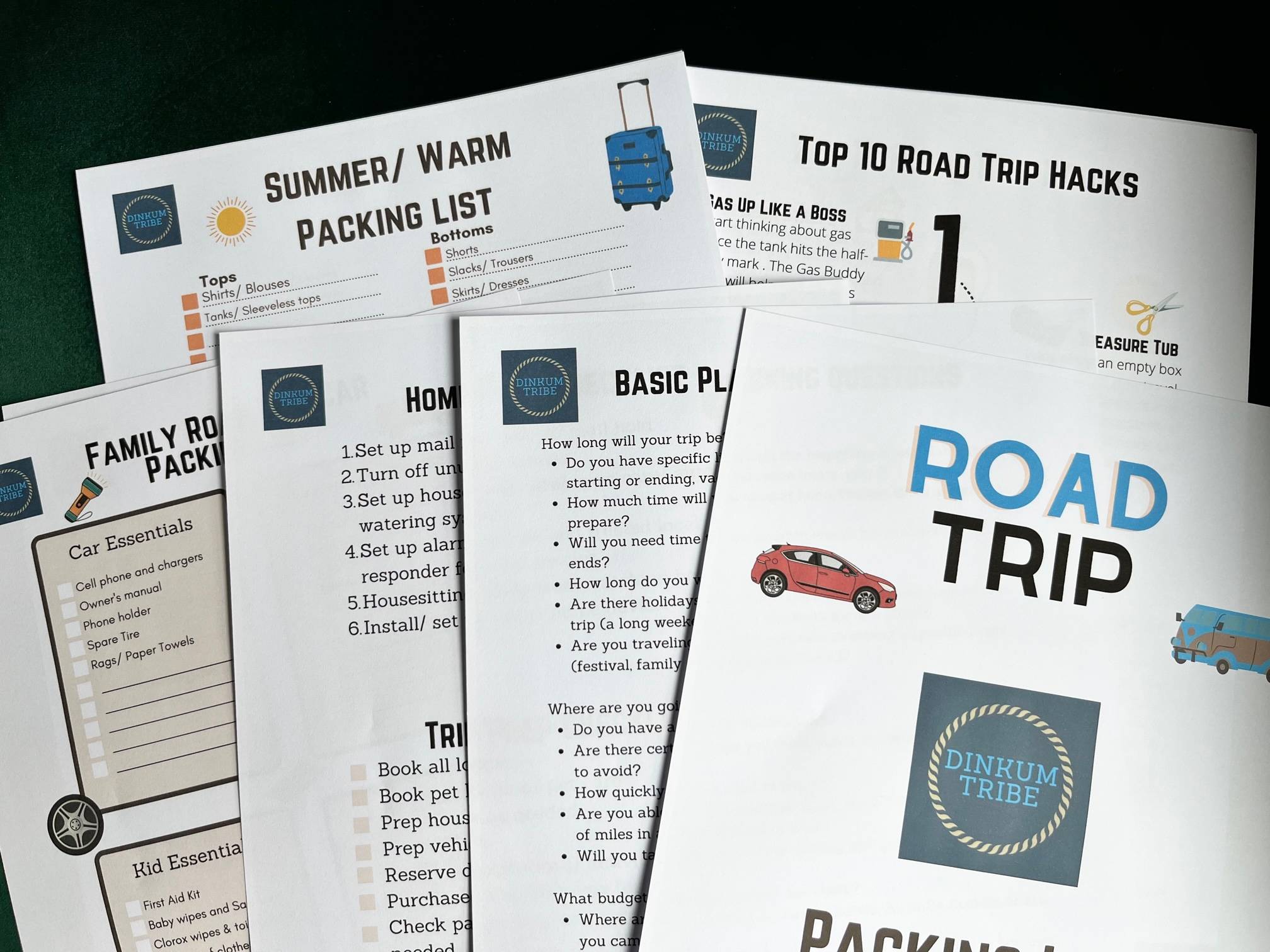 ultimate road trip packing list printable guide dinkum tribe