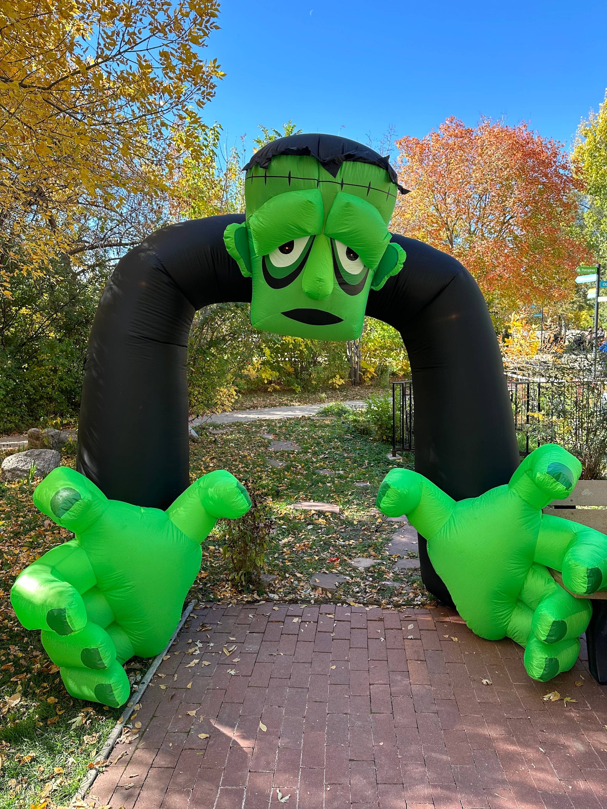 Frankenstein's Monster blowup at the Pueblo Zoo