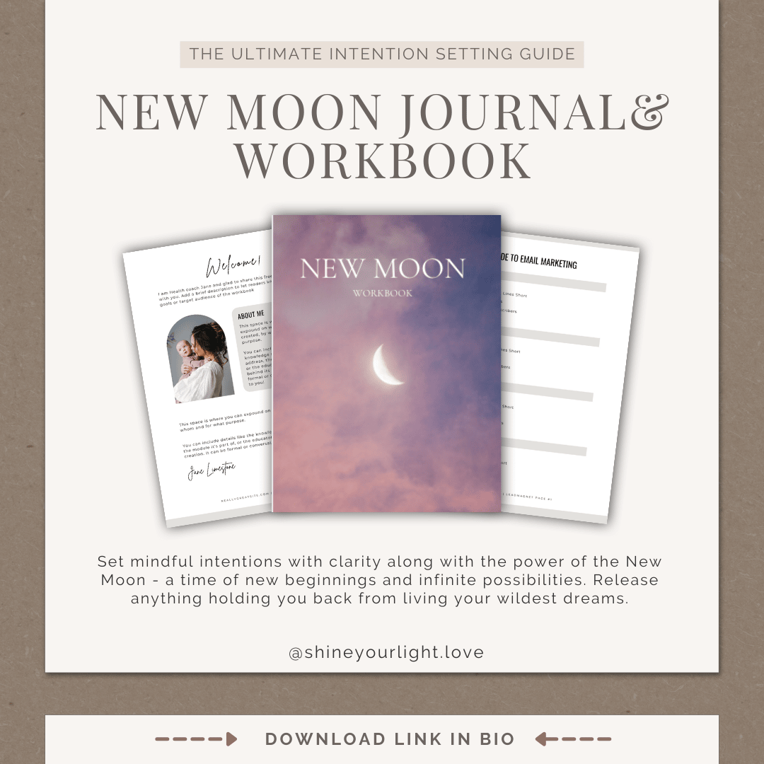 New Moon Journal & Workbook - Setting Intentions