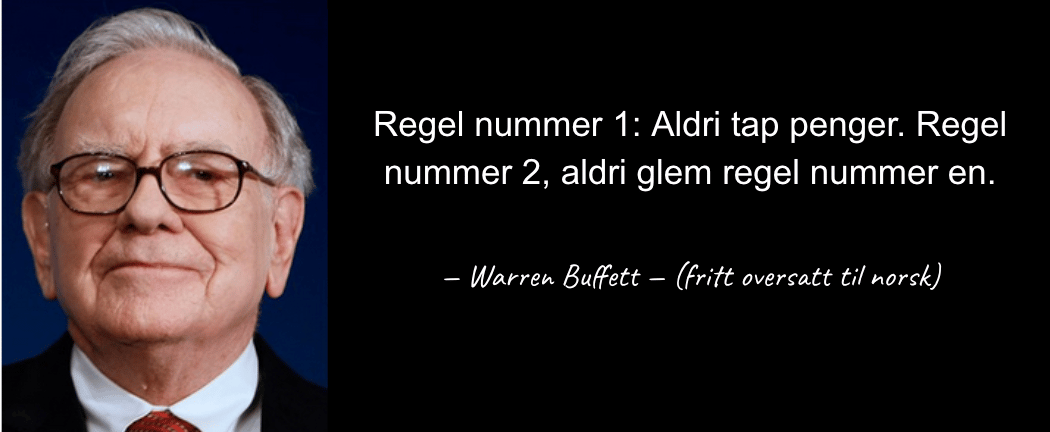 Sitat om å ikke tape penger